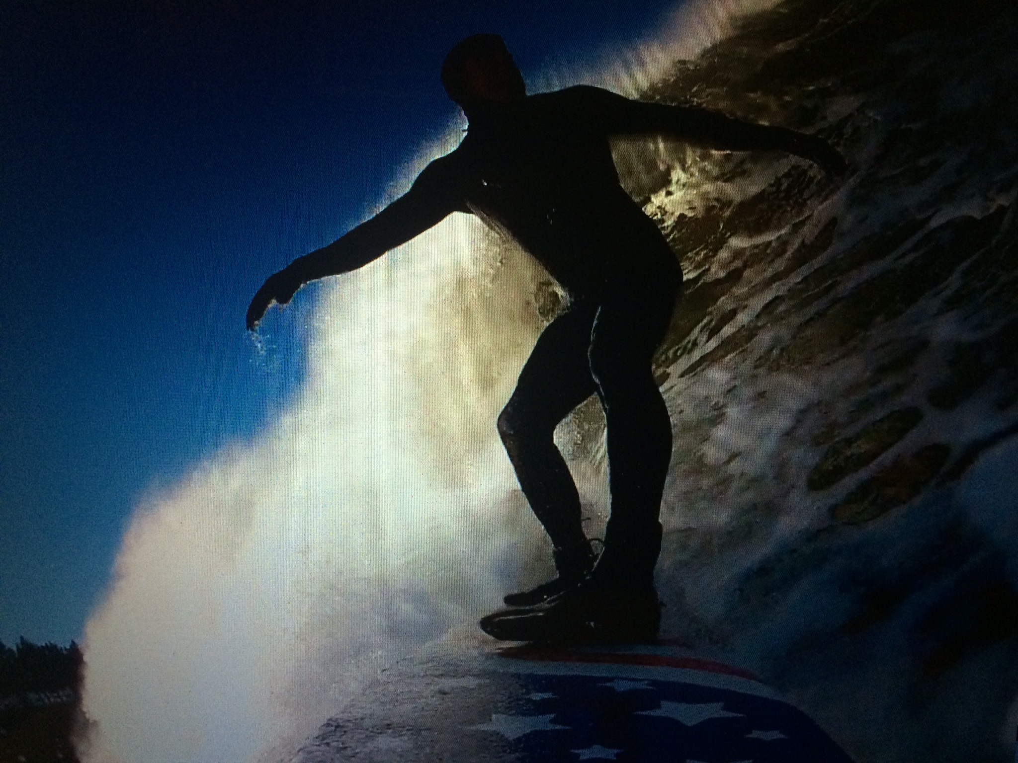Surfing action photo